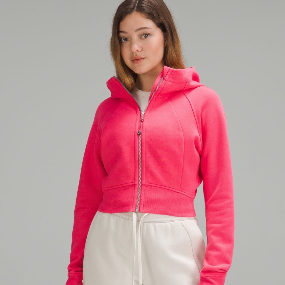 Lululemon BNWT Oversized Scuba Cropped Hoodie Lip Gloss Size 6